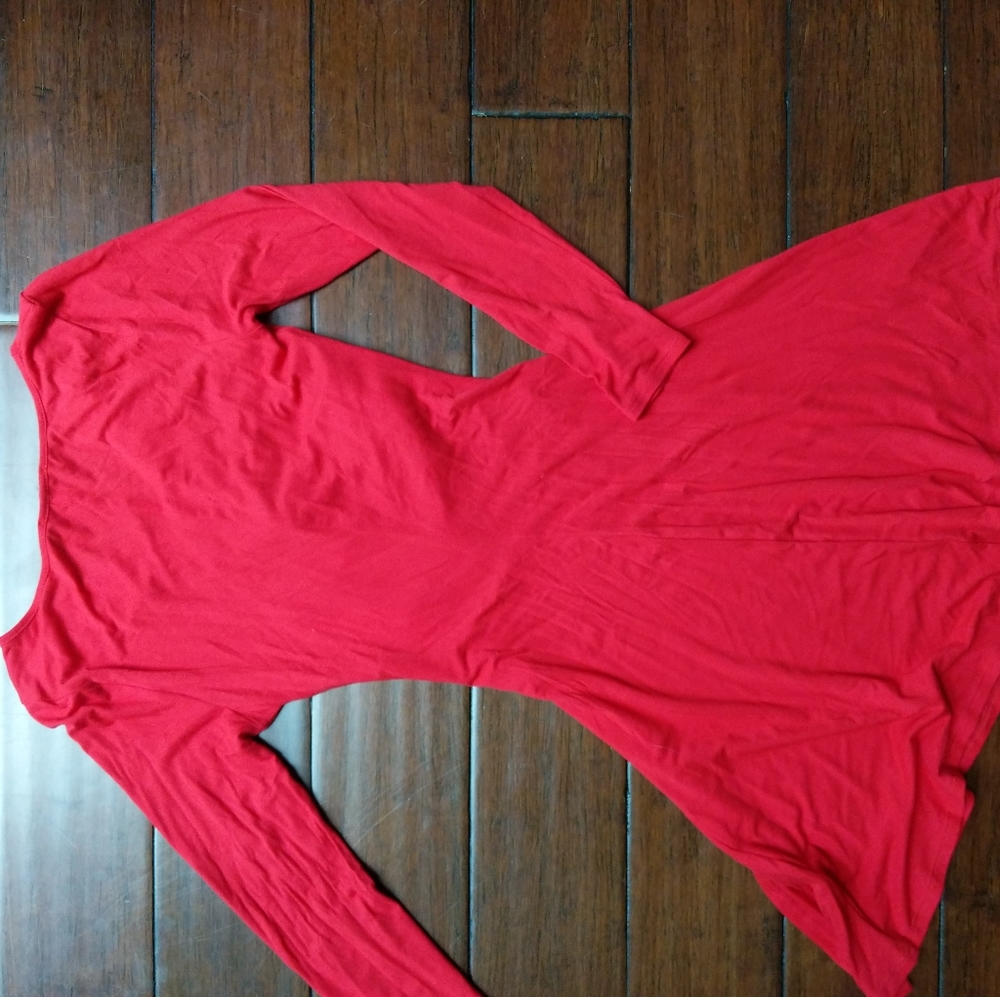 Red Skater Fit Flare Dress - Picture 3 of 5